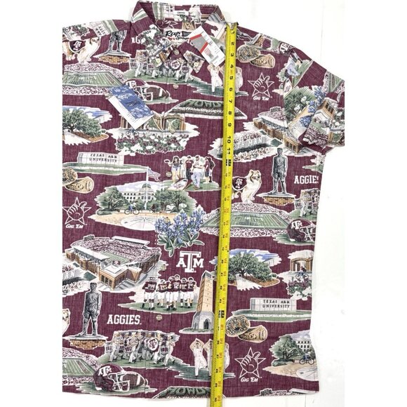 Reyn Spooner Shirt Mens Size Large Collegiate Football Texas A&M Aggies Print - Picture 13 of 13